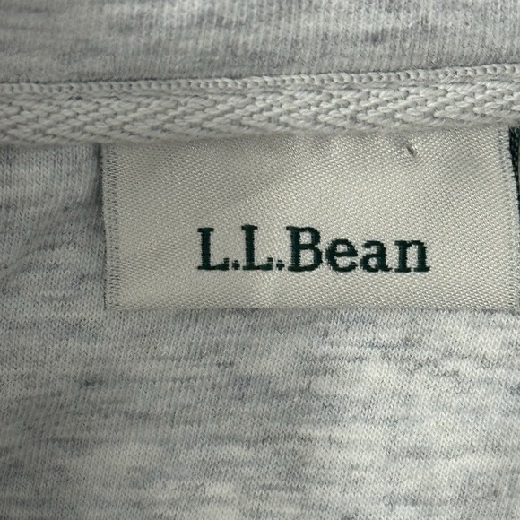 L.L. Bean Quilted Full Zip Sweatshirt Women Sz L Jacket Long Sleeve Gray 508104 - Picture 12 of 16